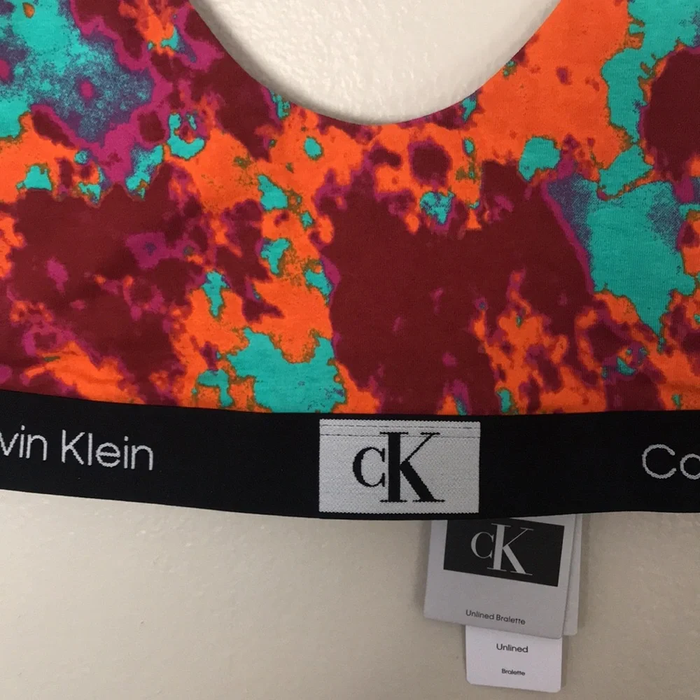 NEW‎ Calvin Klein 1996 Cotton Unlined Bralette. Large